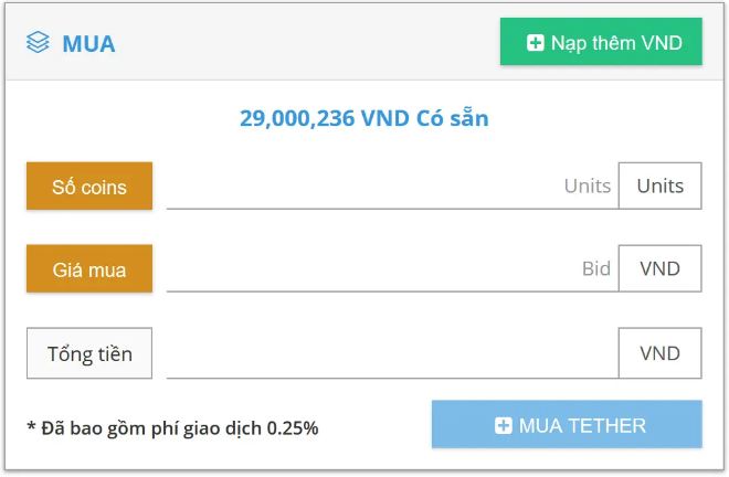 Hướng dẫn mua USDT